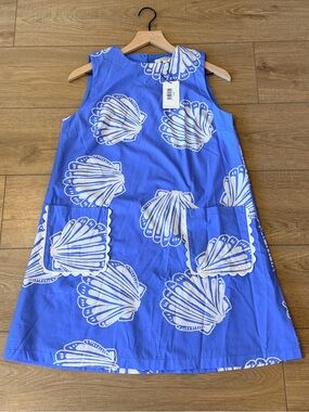 Avara Seaside Blue Shell Print Short Dress